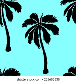 Abstract palm vector seamless pattern.