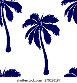 Abstract palm vector seamless pattern.