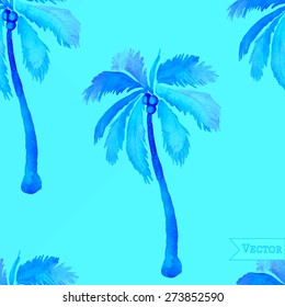 Abstract palm vector seamless pattern.