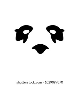 Abstract Panda face with Killer whale or Orca elements