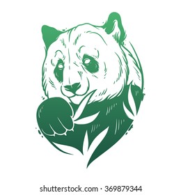 Abstract panda. Hand draw