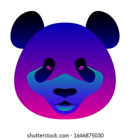 Abstract panda head background. Cartoon cute panda portrait for design card, invitation, banner, book, scrapbook, t-shirt, poster, sketchbook, album etc.