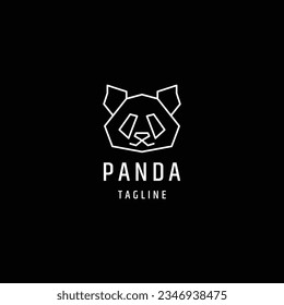 Abstract panda head logo icon design template