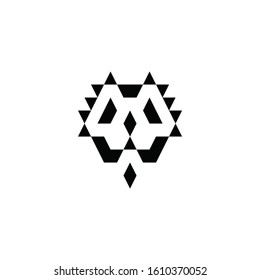 abstract panda illustration logo design