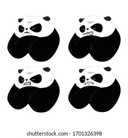 Abstract pandas that can be used for all types of companies.