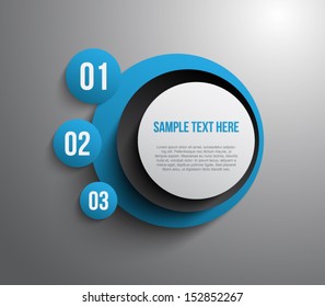Abstract panel with paper banners for business design, infographics, reports, step presentation, number options, websites or workflow layout. Clean and modern style