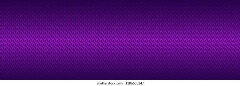 Abstract Panoramic Geometric Violet Pattern with Stars. Vector Illustration