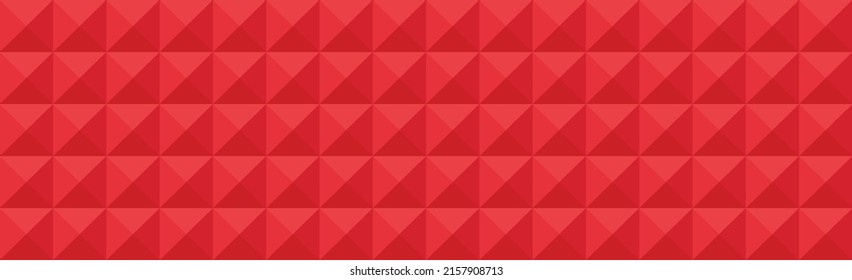 Abstract panoramic web background red squares - Vector illustration