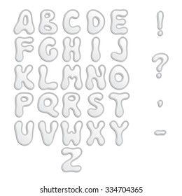Abstract paper alphabet for design