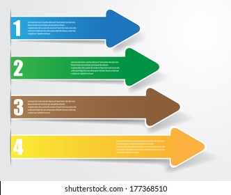 abstract paper arrow infographic template vector images