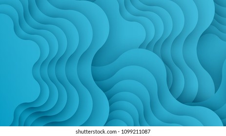 Abstract Paper Art or Paper Cut Background