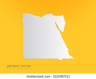 Abstrakte Grafik-Farbverlauf von Ägypten Karte auf gelbem Hintergrund.