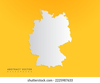 Abstrakte Grafik-Farbverlauf von Deutschland Karte auf gelbem Hintergrund.
