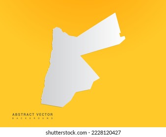 Abstract paper art gradient of Jordan map on yellow background.