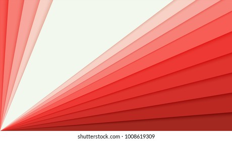 Abstract paper background with gradient, idea for banner. Layered colorful paper shapes in shape of corner for card, poster, brochure, flyer, design layout. 3d illustration