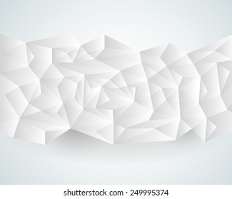 Abstract  paper background with light gray polygonal design - Illustration vector 	 