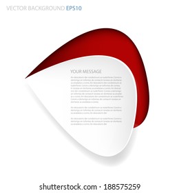 Abstract paper background on red frame background for text and message modern website banner design