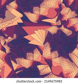 abstract paper background seamless pattern. vintage paper wallpaper pattern. colorful stylish paper decorative. paper line art. Contour drawing. Sketch style. flat design background.