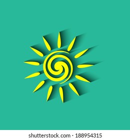 Abstract paper Background with sun