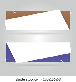 Abstract Paper Banner with Clip and Flip Style