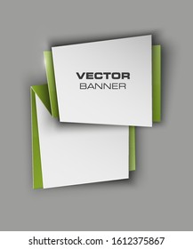 abstract paper banner. Flat paper form advertising banner poster. Flat banner corners image. Advertising Design shape. label ribbon tag. straight arrow ribbon banner