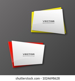Abstract paper banner set. The flat form advertising text banner poster. The flat banner image. Advertising Design shape. Vector label ribbon tag. Straight arrow ribbon banner
