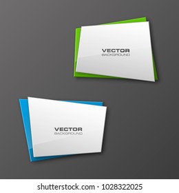 Abstract paper banner set. The flat form advertising text banner poster. The flat banner image. Advertising Design shape. Vector label ribbon tag. Straight arrow ribbon banner