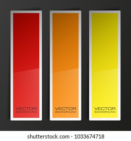 Abstract paper banner set. The flat form advertising text banner poster. The flat banner image. Advertising Design shape. Vector label ribbon tag. Straight arrow ribbon banner
