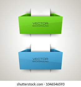Abstract paper banner set. The flat form advertising text banner poster. The flat banner image. Advertising Design shape. Vector label ribbon tag. Straight arrow ribbon banner
