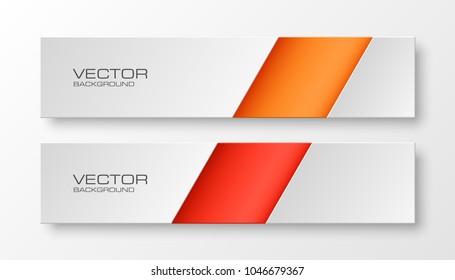 Abstract paper banner set. The flat form advertising text banner poster. The flat banner image. Advertising Design shape. Vector label ribbon tag. Straight arrow ribbon banner