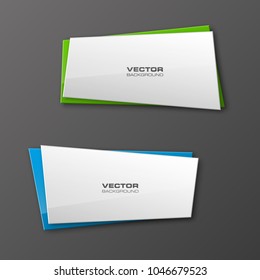 Abstract paper banner set. The flat form advertising text banner poster. The flat banner image. Advertising Design shape. Vector label ribbon tag. Straight arrow ribbon banner