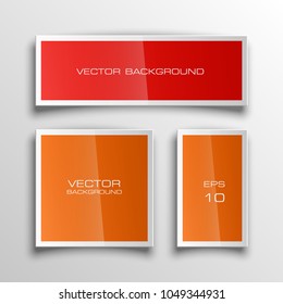 Abstract paper banner set. The flat form advertising text banner poster. The flat banner paper image. Advertising design shape. Vector label ribbon tag. Straight arrow ribbon banner