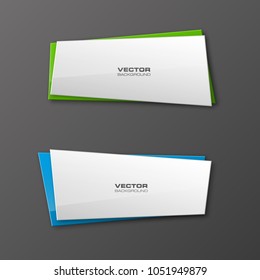 Abstract paper banner set. The flat form advertising text banner poster. The flat banner image. Advertising Design shape. Vector label ribbon tag. Straight arrow ribbon banner