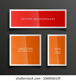 Abstract paper banner set. The flat form advertising text banner poster. The flat banner paper image. Advertising design shape. Vector label ribbon tag. Straight arrow ribbon banner