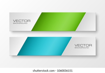 Abstract paper banner set. The flat form advertising text banner poster. The flat banner image. Advertising Design shape. Vector label ribbon tag. Straight arrow ribbon banner