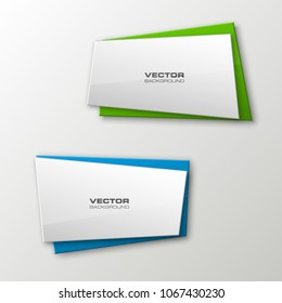 Abstract paper banner set. The flat form advertising text banner poster. The flat banner image. Advertising Design shape. Vector label ribbon tag. Straight arrow ribbon banner