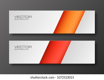 Abstract paper banner set. The flat form advertising text banner poster. The flat banner image. Advertising Design shape. Vector label ribbon tag. Straight arrow ribbon banner