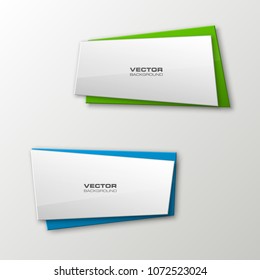 Abstract paper banner set. The flat form advertising text banner poster. The flat banner image. Advertising Design shape. Vector label ribbon tag. Straight arrow ribbon banner