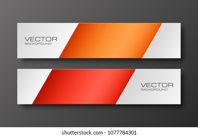 Abstract paper banner set. The flat form advertising text banner poster. The flat banner image. Advertising Design shape. Vector label ribbon tag. Straight arrow ribbon banner