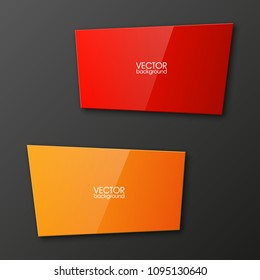 Abstract paper banner set. The flat form advertising text banner poster. The flat banner image. Advertising Design shape. Vector label ribbon tag. Straight arrow ribbon banner
