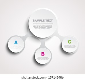 Abstract paper banners / panel template for business design, infographics,step presentation, progress, number options, websites or workflow layout. Clean and modern style