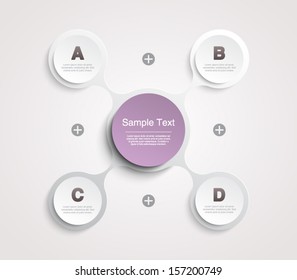 Abstract paper banners / panel template for business design, infographics,step presentation, progress, number options, websites or workflow layout. Clean and modern style