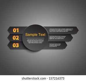 Abstract paper banners / panel template for business design, infographics,step presentation, progress, number options, websites or workflow layout. Clean and modern style