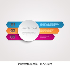 Abstract paper banners / panel template for business design, infographics,step presentation, progress, number options, websites or workflow layout. Clean and modern style