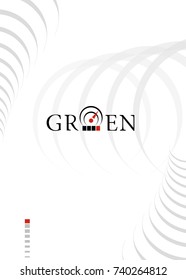 Abstract paper blank with sensor logotype title page for document workflow. Vector logotype on light background with white and gray tones.