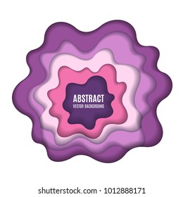 Abstract paper carve background. Paper cut layer style. Design element for flyers, presentations and posters. Vector illustration.
