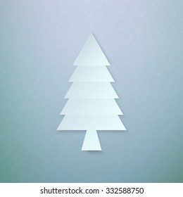 Abstract Paper Chrismas Tree Vector