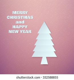 Abstract Paper Chrismas Tree Vector