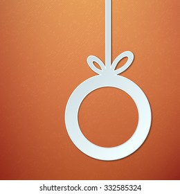 Abstract Paper Christmas Ball Vector
