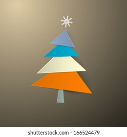 Abstract Paper Christmas Tree